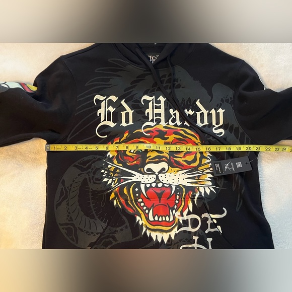 Ed Hardy Black Hoodie sz M NWT! - Picture 6 of 8